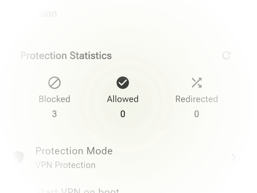 Abstract graphic illustrating a shield deflecting threats
